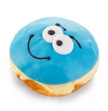 Beyaz bir arka plan üzerinde izole çörek yakın çekim