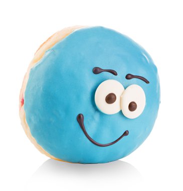 Beyaz bir arka plan üzerinde izole çörek yakın çekim