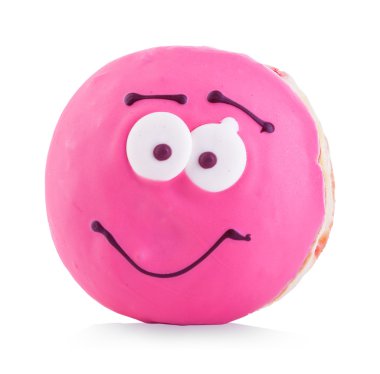 Beyaz bir arka plan üzerinde izole çörek yakın çekim