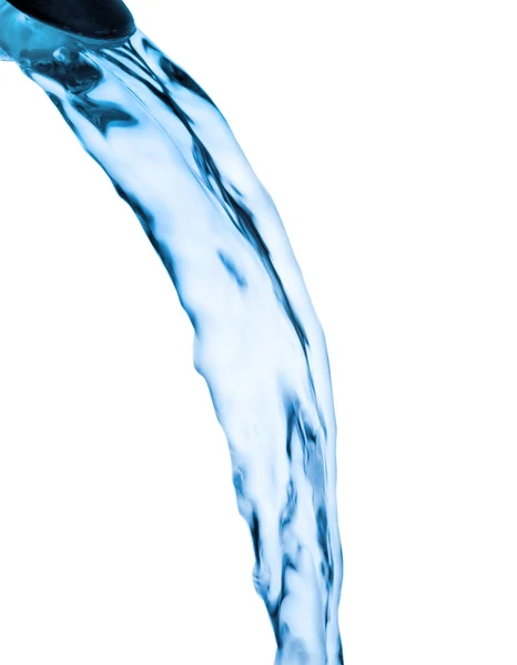 Wasserspritzer, Strahl isoliert auf weißem Hintergrund — Stockfoto