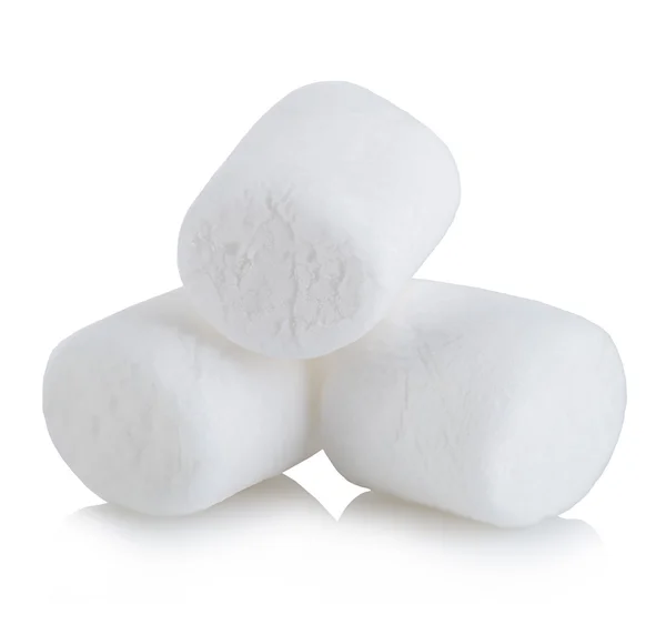 Marshmallow isolado sobre fundo branco — Fotografia de Stock
