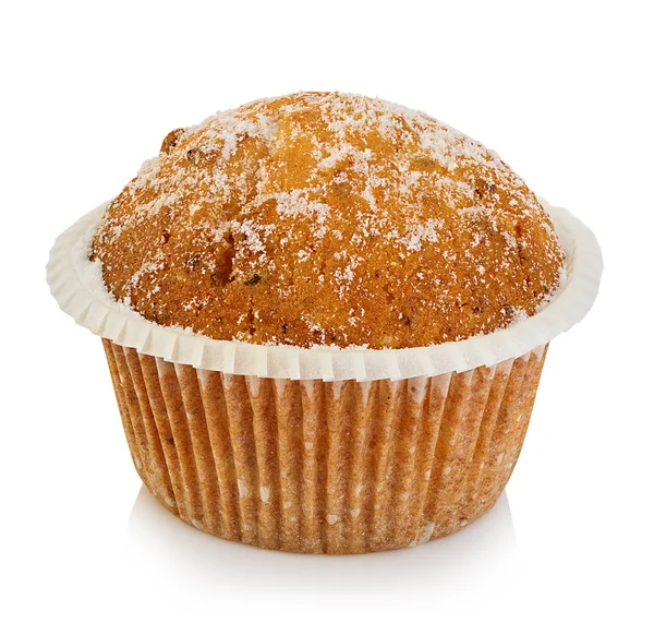 Muffin-Käse isoliert auf weißem Hintergrund — Stockfoto