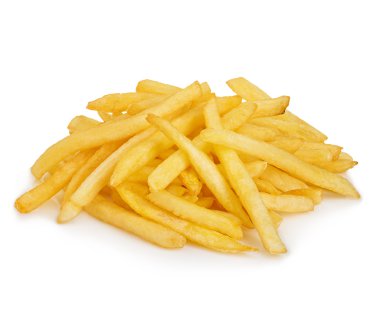patates kızartması izole üzerinde beyaz