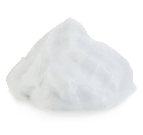 Белый крем для мыла с пеной, изолированный на белом фоне . — стоковое фото