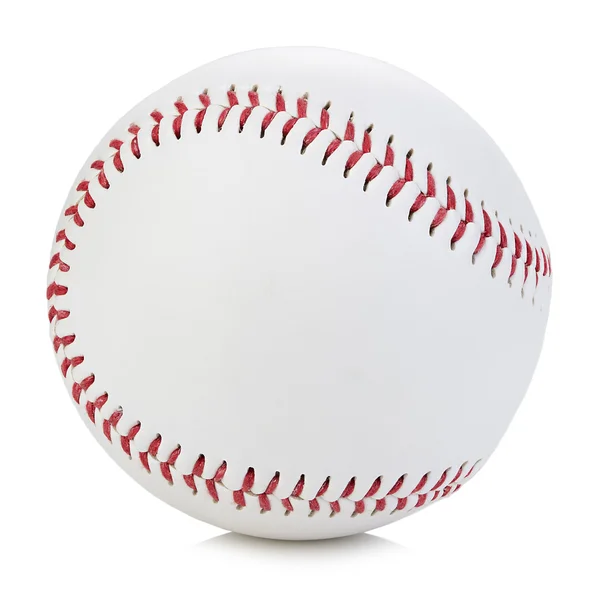 Honkbal bal close-up op een witte achtergrond. — Stockfoto