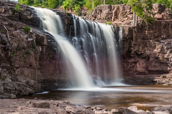 Lower Falls au parc d'État de Gooseberry Falls — Photo