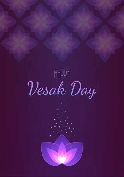 Vesak Day background vertical banner. Vector greeting card. — Stock Vector