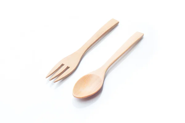 Wood Spoon And Fork — Stock Photo, Image