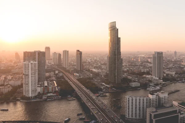 Bangkok city view from above, Thailand. — Stock Photo, Image