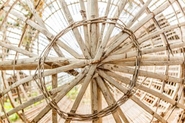 Ahşap desen örgü.