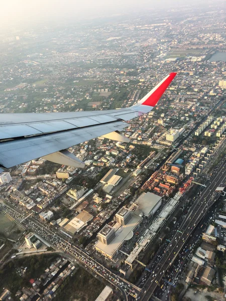 Bangkok vista desde el avión . — Foto de Stock