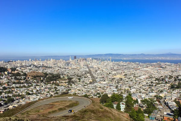 San Francisco vista da cidade de picos gêmeos . — Fotografia de Stock