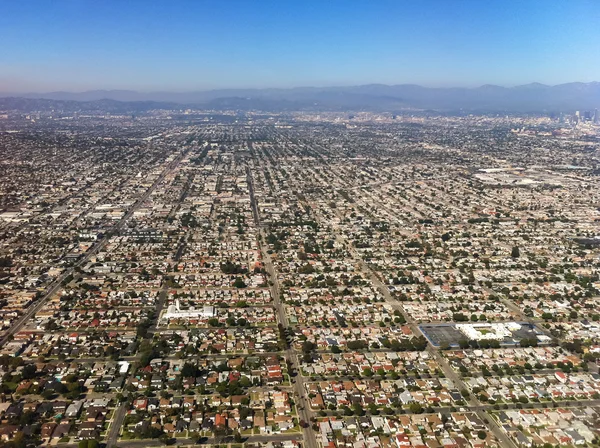 アメリカ合衆国ロサンゼルス市の上空からの眺め. — ストック写真