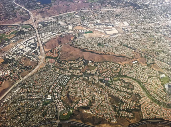 Letecký pohled na město Los Angeles, USA. — Stock fotografie