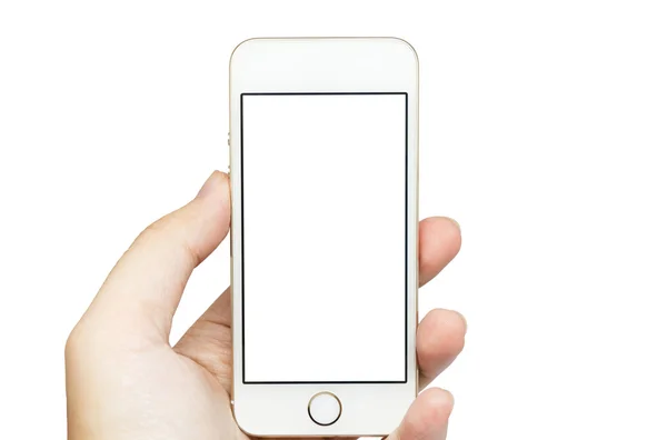El üstünde hareket eden telefon. Kırpma yolu ile.