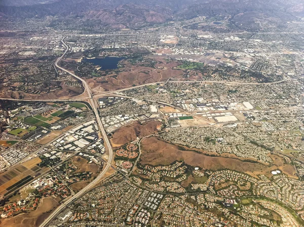 Letecký pohled na město Los Angeles, USA. — Stock fotografie