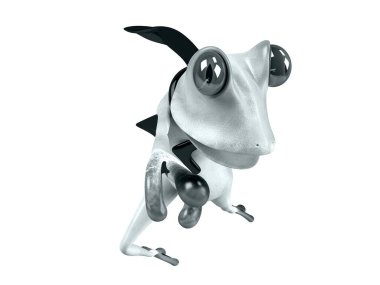 Komik kurbağanın 3 boyutlu çizimi