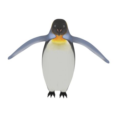 Sevimli bir penguenin 3D görüntüsü 