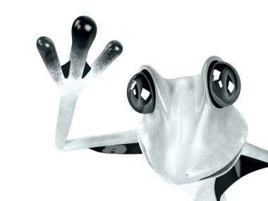 Komik kurbağanın 3 boyutlu çizimi