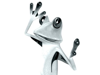 Komik kurbağanın 3 boyutlu çizimi