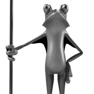 Komik kurbağanın 3 boyutlu çizimi