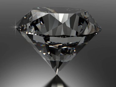 Elmas kristal. 3d illüstrasyon.