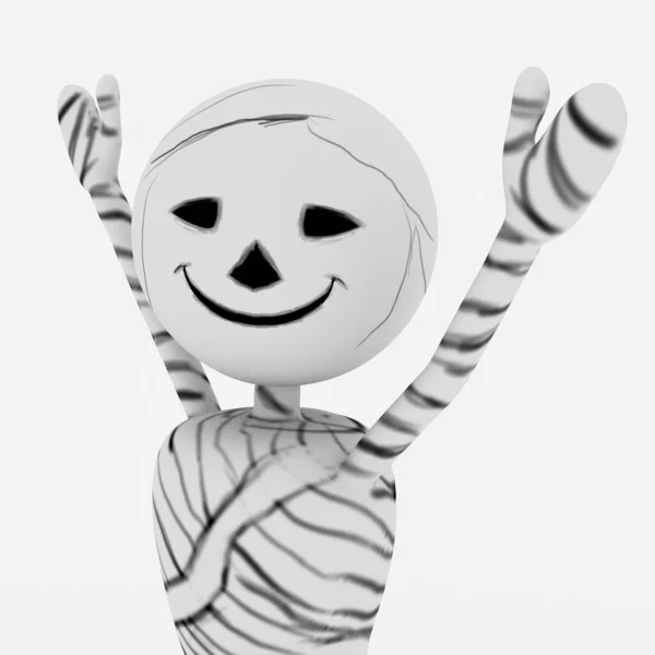 Halloween Cartoon Stylish Modern Mummy Character — Stock Photo, Image