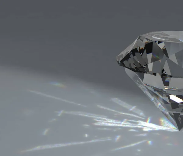 Cristal Diamant Isolé Sur Fond — Photo