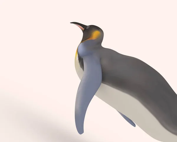 Återgivning Tecknade Pingviner — Stockfoto