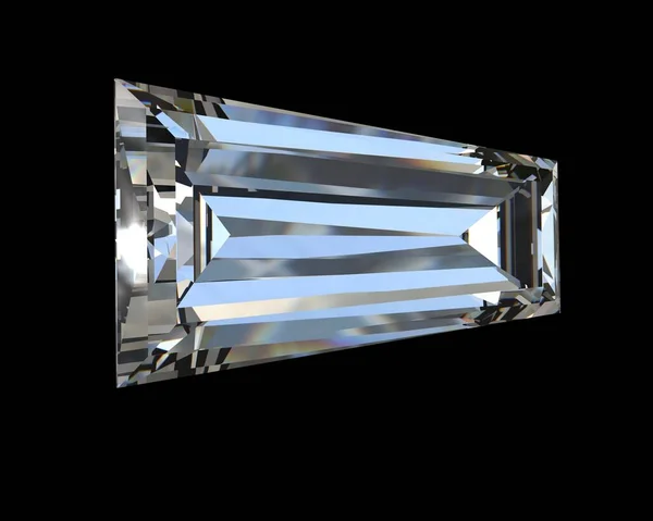 Diamant Kristal Geïsoleerd Achtergrond — Stockfoto