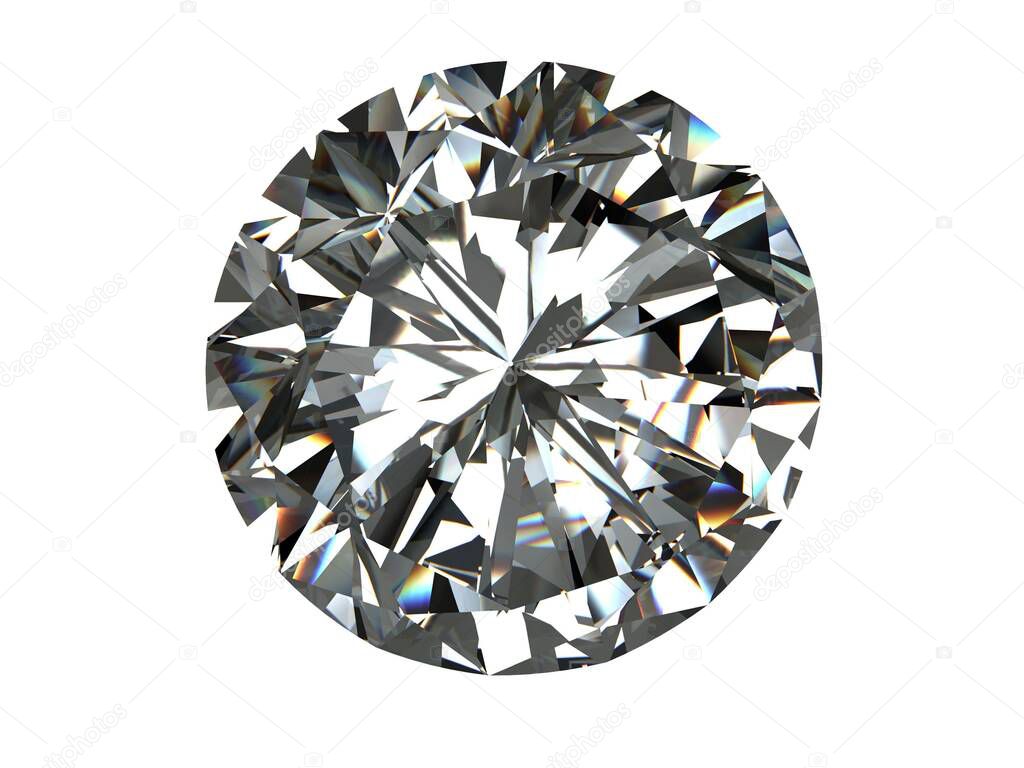 diamond crystal isolated on background