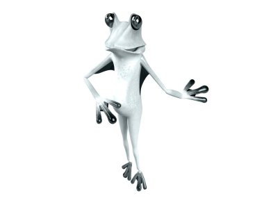 Komik kurbağanın 3 boyutlu çizimi