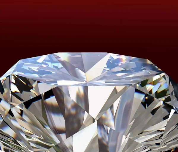 Diamantový Krystal Izolovaný Pozadí — Stock fotografie