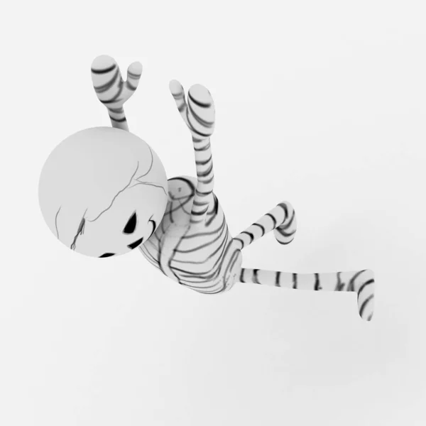 Halloween Desen Animat Elegant Modern Personaj Mumie — Fotografie, imagine de stoc