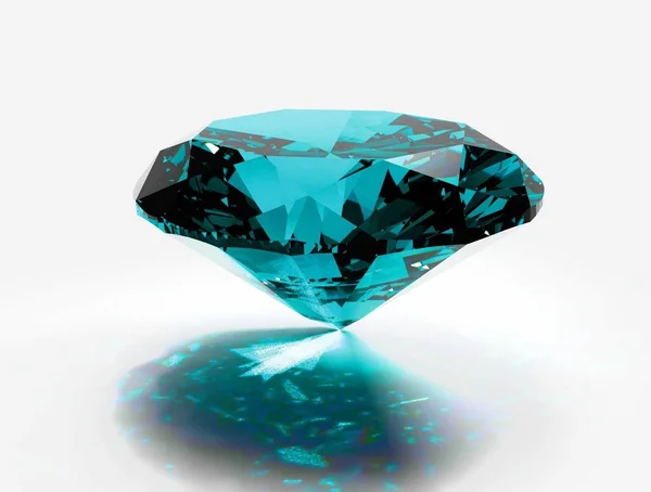 Cristallo Diamante Isolato Sfondo — Foto Stock