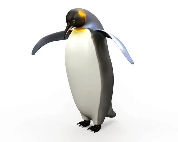 Sevimli bir penguenin 3D görüntüsü 