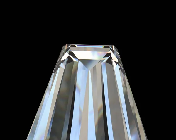 Cristal Diamante Aislado Sobre Fondo — Foto de Stock