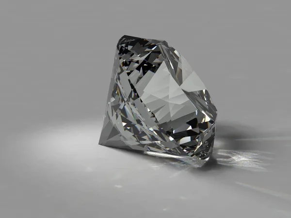 Kryształ Diamentowy Izolowany Tle — Zdjęcie stockowe