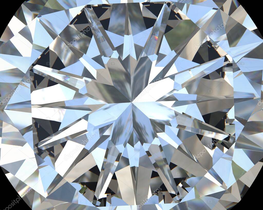 diamond crystal isolated on background