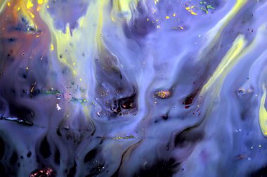 Soyut renkli yağlı boya tablosu  