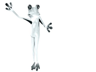 Komik kurbağanın 3 boyutlu çizimi