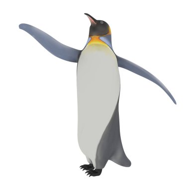 Sevimli bir penguenin 3D görüntüsü 