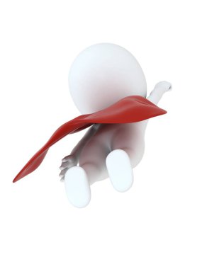 3D küçük insanlar - Süpermen veya Süper kahraman