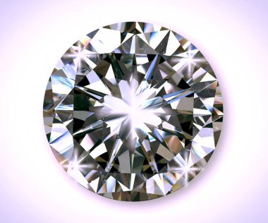 Beyaz arkaplanda elmaslarla izole edilmiş elmas yüzük