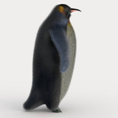 Çizgi film pengueninin 3D görüntüsü