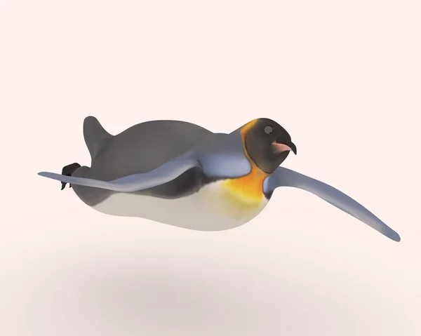 漫画ペンギンの3Dレンダリング — ストック写真