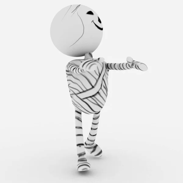 Halloween Cartoon Stylish Modern Mummy Character — Stock Photo, Image