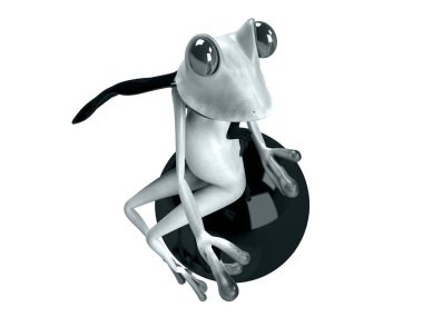 Komik kurbağanın 3 boyutlu çizimi