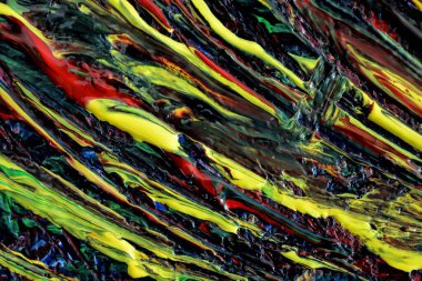 Soyut renkli yağlı boya tablosu  