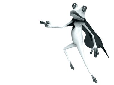 Komik kurbağanın 3 boyutlu çizimi